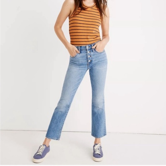 Madewell Cali Demi-Boot Jean with Button Fly - Picture 1 of 5